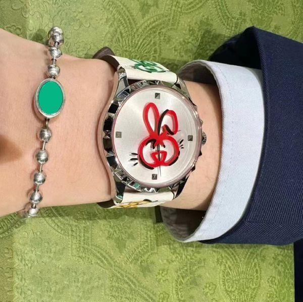 Neue Designer Uhr Watch Rabbit Womens Fashion Quartz Bewegung Square Frauen Gold Silber Uhren Montre de Luxe 38 mm