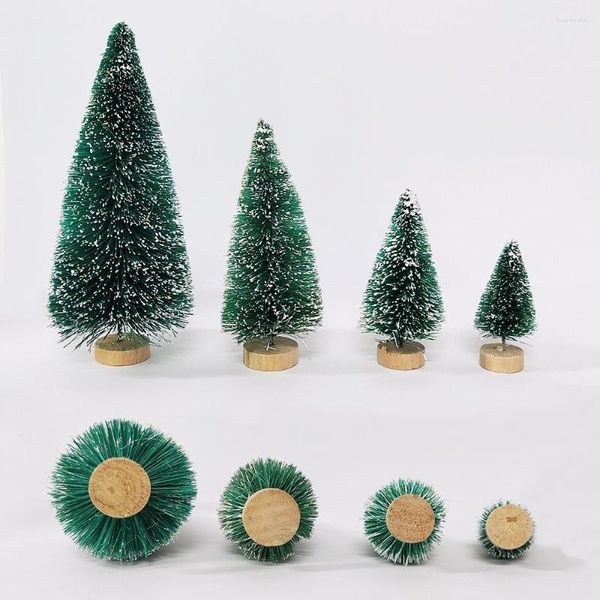 Decorações de Natal 5/8pcs árvore artificial mini enfeites de mesa de plástico falso para festa diy