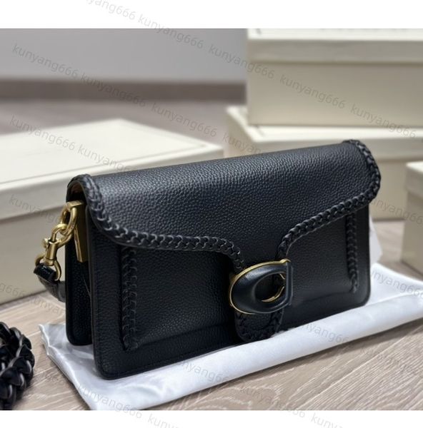 Mujer Hombre Tejido Coa ch Diseñador Bolsas de mensajero Bolso de mano de lujo Bolso de cuero real Bolso de hombro Espejo Calidad Cuadrado Bandolera Moda Satchel Hobo Bolso de moda