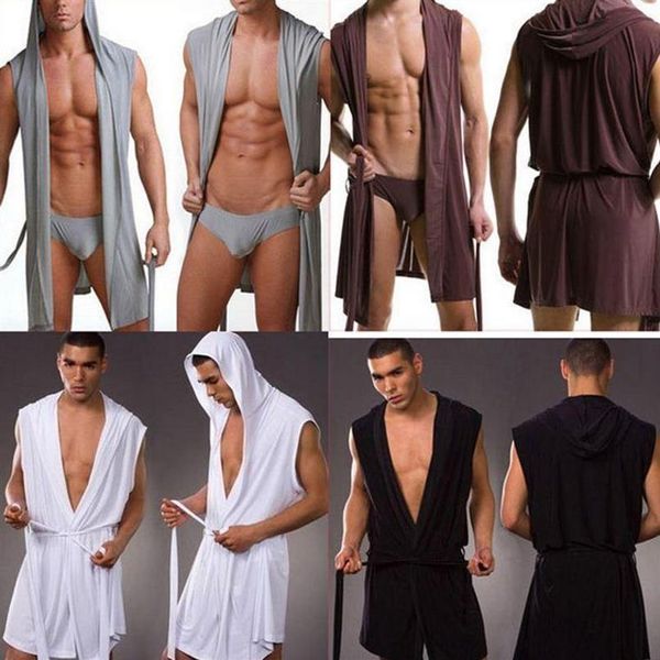 Homens sleepwear 1 pcs homens roupões roupão plus size manview robe para homem mens sexy masculino quimono seda sleepwear302l