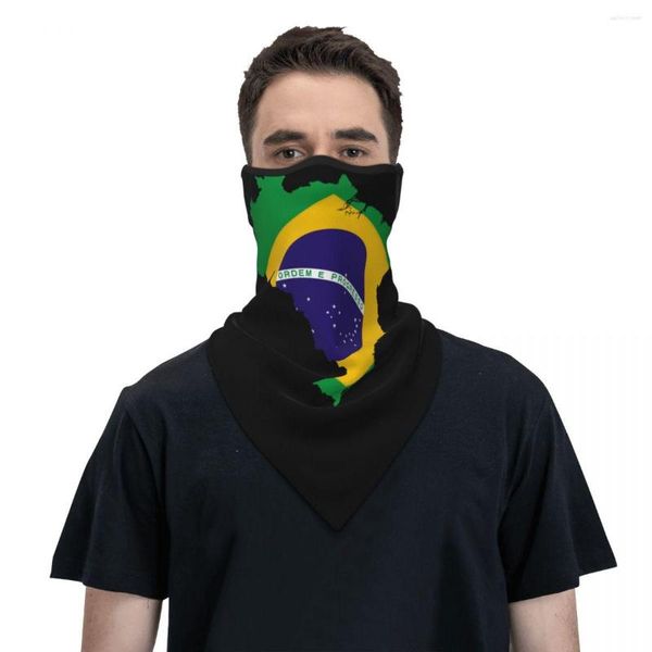 Bandanas, Brasilien-Karte, Flagge, Winter, Halsmaske, Wärmer, Damen, Herren, Wandern, Radfahren, Schlauchschal, brasilianisches patriotisches Gesicht, Bandana-Gamasche