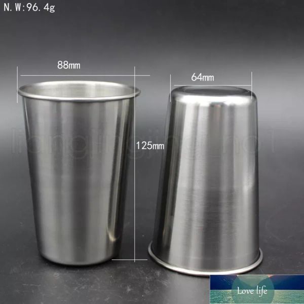 16 Unzen Edelstahl Pint Cup Metall Bierkrug unzerbrechlich BPA frei umweltfreundlich zum Trinken Trinkgeschirr Werkzeuge Top