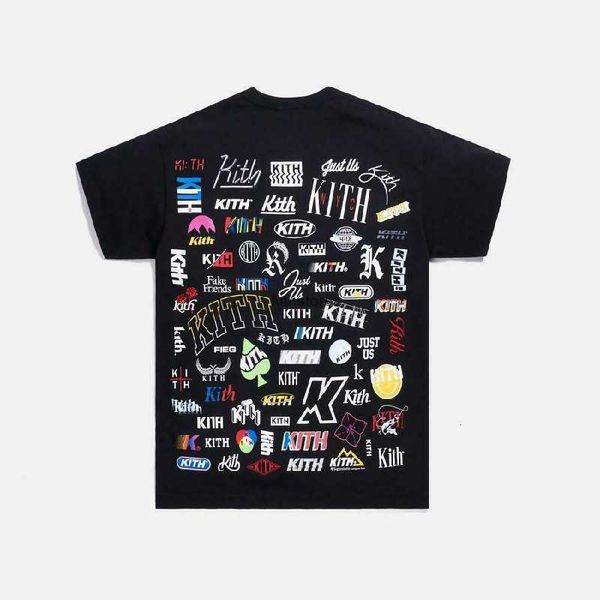 Moda masculina wear KITH Novel Tee Monday Exclusive Back AOP Classic Camiseta de manga curta