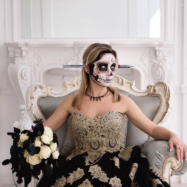 Bandanas 4 piezas Diadema de Halloween Fiesta Juego de roles Accesorios para disfraces Hacer tocado de decoración aterrador