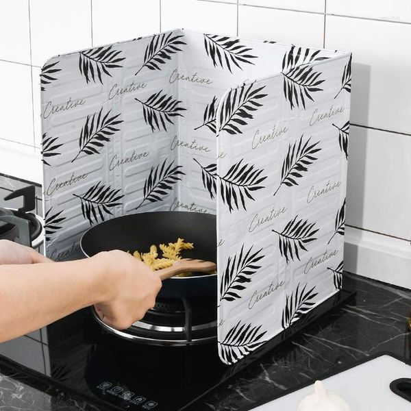 Tischsets E5 Küche Öl Schallwand Gasherd Anti Splash Isolierung Aluminiumfolie Haushaltsklappwerkzeuge Zubehör Gadgets