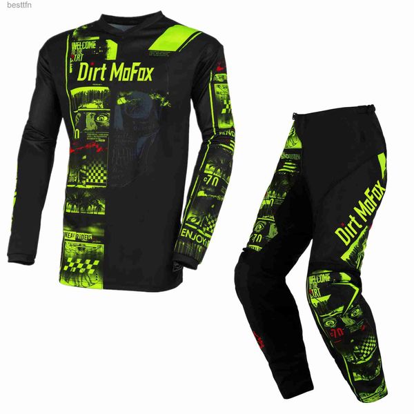 Andere Bekleidung MX-Rennanzug Element Shred Kleidung Motocross und Hosen ATV MTB DH Offroad Dirt Bike Gear Combo Biker SetL231007