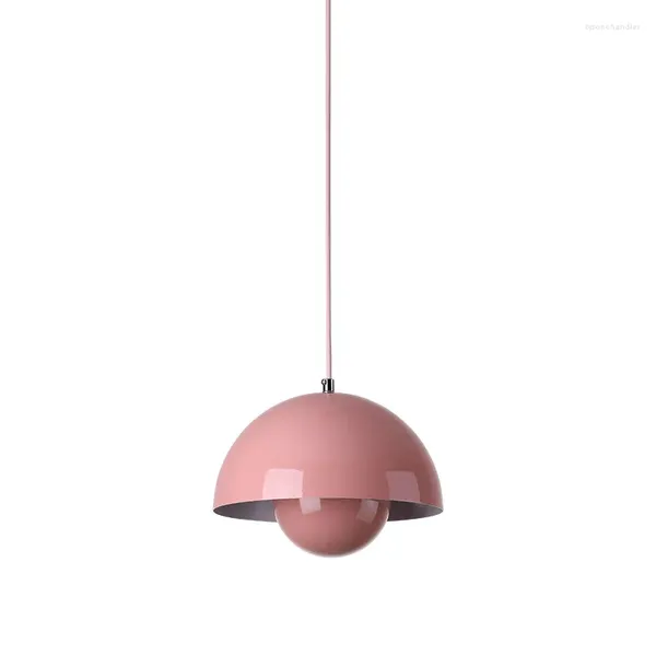 Candeeiros suspensos Flower Design Macaroon Colors Iron Lamp