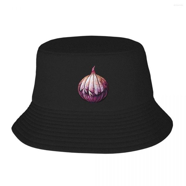 Berretti Cappello da pescatore a cipolla viola Panama Cappelli da Bob per bambini Cappellini unisex da pesca reversibili