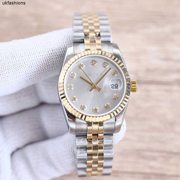 Rolaxs relógio de luxo relógios de diamante pulseira de senhora de luxo relógios femininos 31mm relógios de pulso de ouro marca superior diamante banda de aço inoxidável relógios femininos para senhoras hbpp