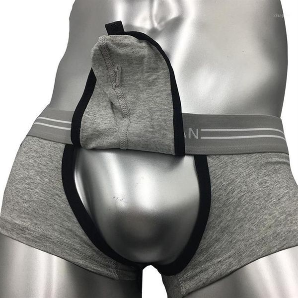 Cuecas remover roupa interior gay malha respirável briefs aberto u bolsa sexy moda mens pênis buraco oco out12603