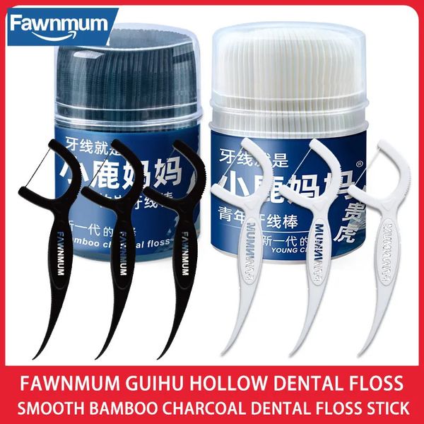 Fio dental Fawnmum Varas de fio dental limpas entre os dentes Higiene oral Palitos de dente Escovas interdentais para ferramentas de limpeza de dentes Palito de dente 231007