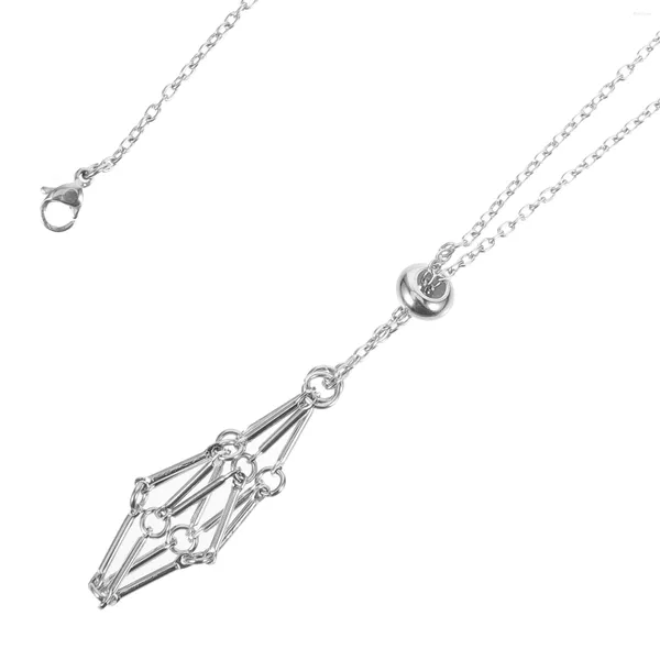Anhänger Halsketten Kristall Stein Halter Halskette Verstellbare Kordel Seil Netz