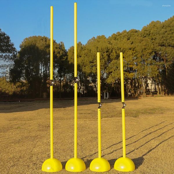 Acessórios equipamento de treinamento de futebol em torno do pólo dobrável futebol barreira sinal pós agilidade broca de metal