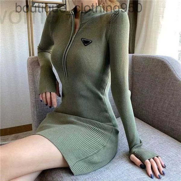 Vestidos Casuais Básicos Designer Designer Mulheres Estilo Quente Saia Lápis Personalidade Moda Vestido de Mangas Compridas Botões Nova Carta de Alta Qualidade Sexy Roupas N5VX