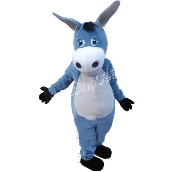 Costume da mascotte asino Ih-Oh di alta qualità Personaggio a tema anime dei cartoni animati Formato adulto Vestito da pubblicità esterna per feste di Natale