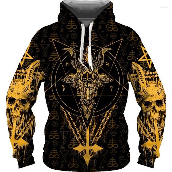 Felpe con cappuccio da uomo Halloween Viking Tattoo stampa 3D Harajuku Streetwear felpa con cappuccio da donna per uomo felpe Casual unisex Cospl Cosplay Ropa