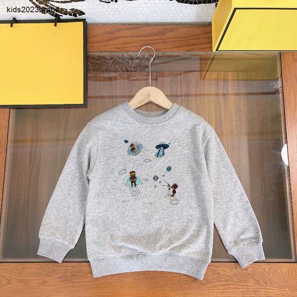 Moda Sonbahar Çocuk Kazak UFO Desen Baskı Sweatshirt Sweatshirt Boy Boyut 100-160 cm Tasarımcı Çocuk Kazak Oct05