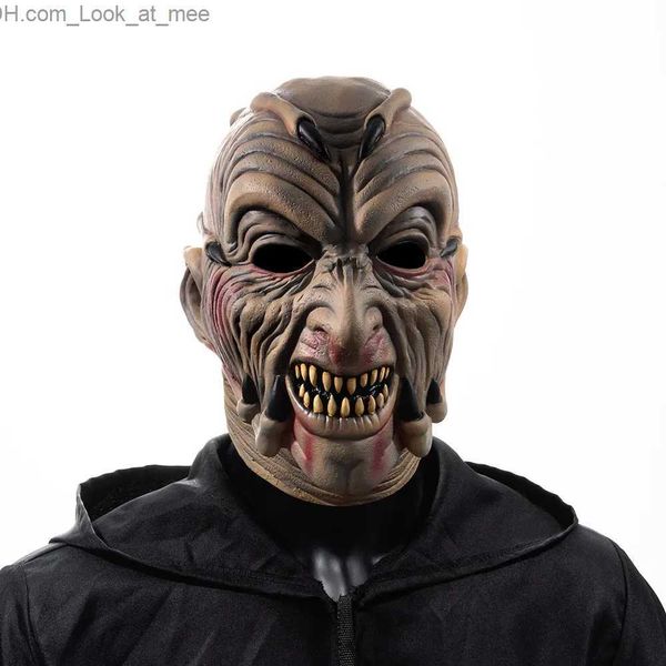 Maschere per feste Horror Jeepers Creepers Mostro Killer Maschera Cosplay Ogre Demone Vampiro Casco in lattice Halloween Masquerade Party Costume Puntelli Q231007