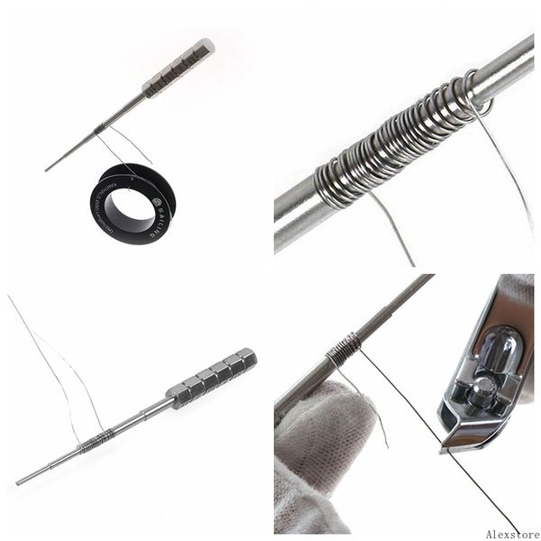 Micro Coil Jigs Mini Gig mit Einzelpackung Edelstahl Coil Tool SS Wrapping Coiler Docht Coil Schraubendreher DIY