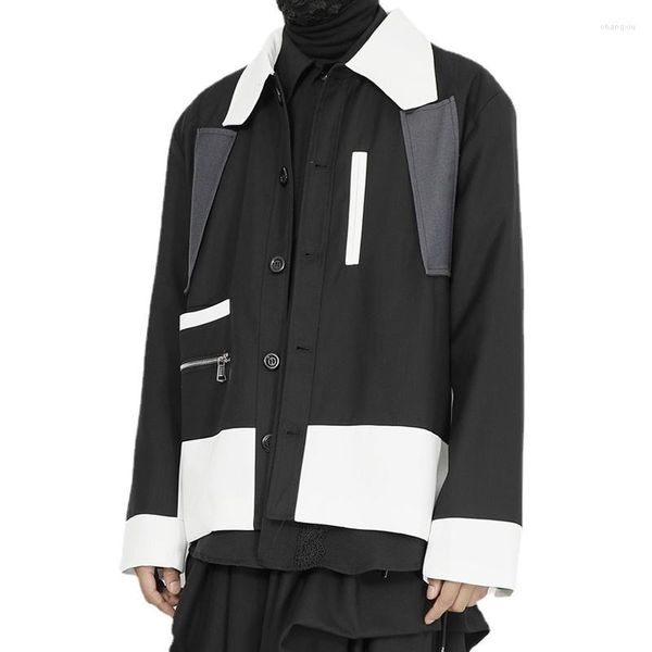 Jaquetas masculinas designer de moda original y2k jaqueta com colagem colorida chegada 2023 fechamento outono