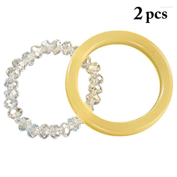 Anéis de cluster 2 pcs moda cor sólida anel de junta de plástico para mulheres jóias acessórios festa vestir-se