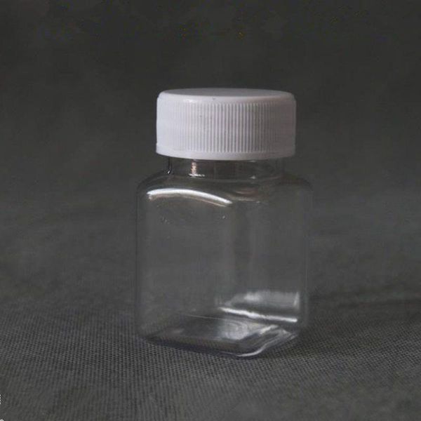 60 г/60 мл пластиковая пустая бутылка квадратная упаковка для таблеток для домашних животных Быстрая доставка F596 Mrtqv