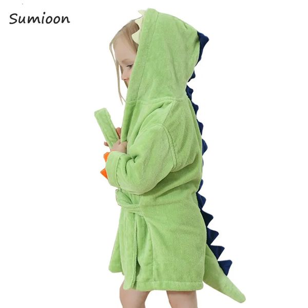 Asciugamani Accappatoi Accappatoi per bambini carini per ragazze Pigiami per bambini Dinosauro Asciugamano da spiaggia con cappuccio Ragazzi Accappatoio Pigiama Indumenti da notte per bambini Abbigliamento per bambini 231007