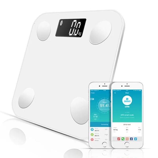 Balança de peso corporal inteligente Bluetooth Peso Banheiro Balança de chão Eletrônica Balança digital Analisador de composição Saúde para iOS Android APP 231007