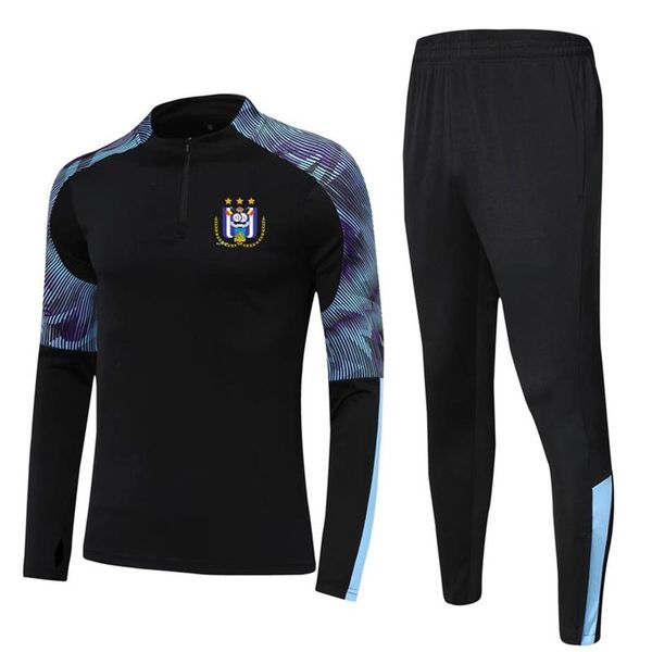 Royal Sporting Club Anderlecht Bambini Taglia dalla 4XS alla 2XL Tute da corsa Set Uomo Tute da calcio outdoor Home Kit Giacche Pantaloni Spor243P