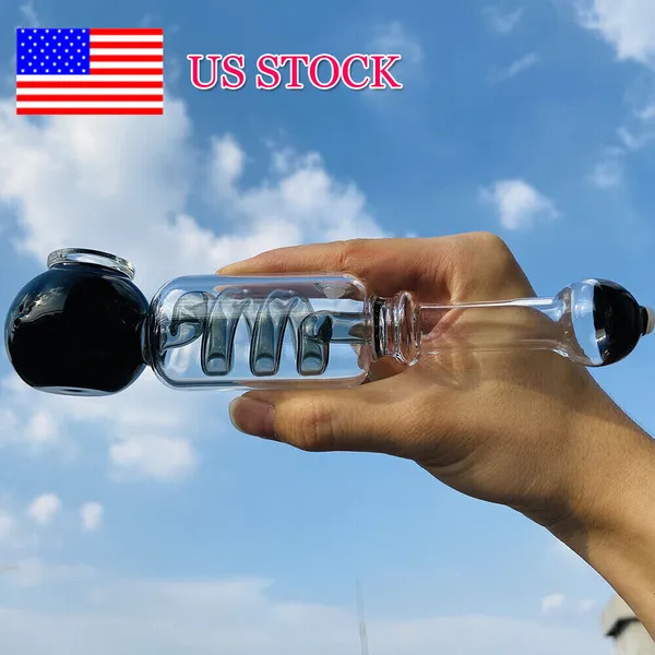 Cachimbo de água de vidro de 8 polegadas, tubo de resfriamento para fumar, tubos de mão, shisha, estoque nos EUA