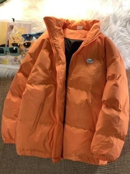 Frauen Trenchcoats Foufurieux Oversize Baumwolle Kleidung Frauen Winter Verdickung Marke Brot Orange Lose Paar Jacken