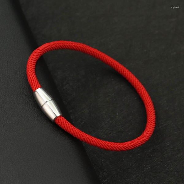 Strang 4mm Drachen Skala Seil Armband Einfache Handgemachte Magnetische Armband Für Frauen Männer Liebhaber Armband Glück String Schmuck