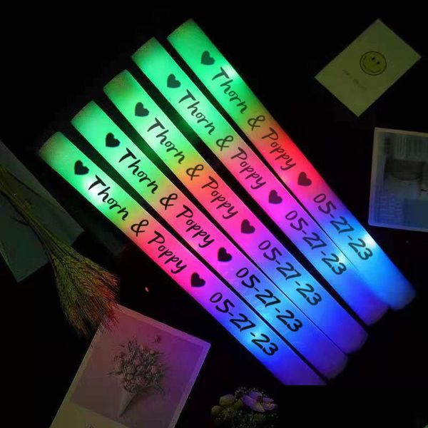 Andere Event Party Supplies 12/15/30 / 60 Stück Cheer Tube Stick Glow Sticks Dunkles Licht für BK Colorf Dekoration Schaum RGB LED Drop Lieferung DHEVT