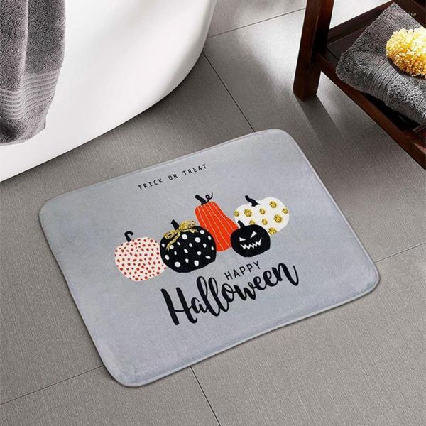 Tapetes entrada capacho super macio halloween temático tapete de banheiro altamente absorvente secagem rápida antiderrapante porta tapete decoração