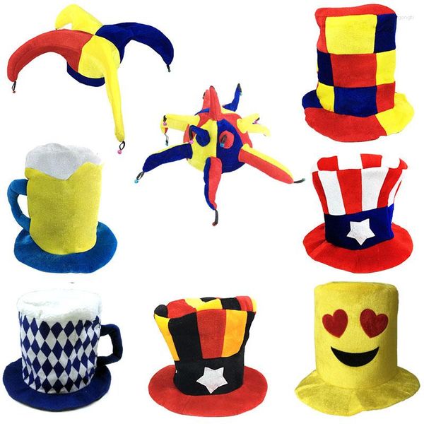 Party Supplies Halloween Cosplay Clown Hut Kinder Erwachsene Fußball Fan Bier Karneval Geburtstag Verschiedene Länder Nationalflagge Kappe
