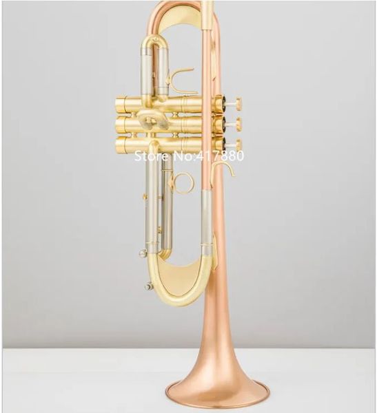 Bb-Trompete Rose Gold Messing Horn professionelles Musikinstrument mit Trompetenkoffer Kostenloser Versand