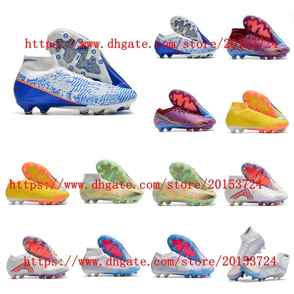 Мужские и женские футбольные бутсы Zoomes Mercurial Superfly IX Elite AG Бутсы для улицы, спортивная обувь Calcio Crampons de Football Boots, размер 35-45 евро