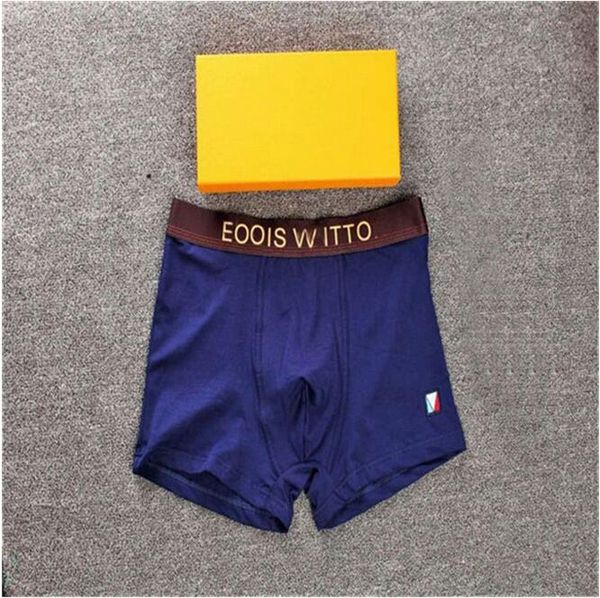 2023 Mens Designers Boxers Marcas Cuecas Sexy Clássico Mens Boxer Casual Shorts Roupa Interior Respirável Algodão Underwear 5pcs A2