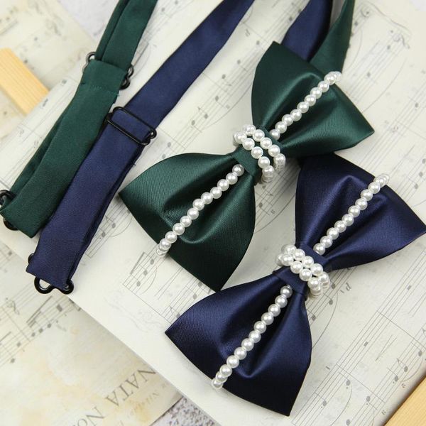 Fliegen Linbaiway Koreanische Hochzeit Bowties Für Herren Anzug Handgemachte Perlen Schwarz Burgund Weiß Krawatte Herren Hals Bowknots