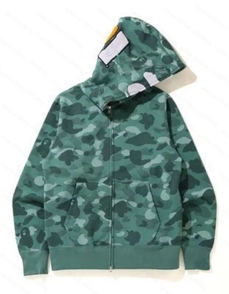 Толстовки bape дешевые Толстовки с акулами на полной молнии Мужская женская мода Мужчины Дизайнеры Черно-белая куртка Мужская высококачественная повседневная кофта Толстовки с капюшоном bapesta Z19L