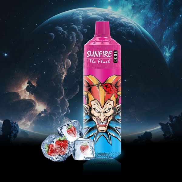 Original Sunfire Tornado Einweg-Vape 9000 Puffstiftstil E Zigarette E-Go 9K Puffs 5% 3% 2% 0% Festigkeit wiederaufladbarer Batterie Puff 12000 18ml RGB Light Vapes Stift Puffs