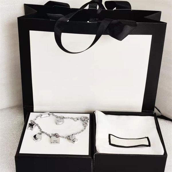 Bracciale di design Catena SilverStar Regalo Braccialetti con farfalla Catene superiori Fornitura di gioielli di moda298t