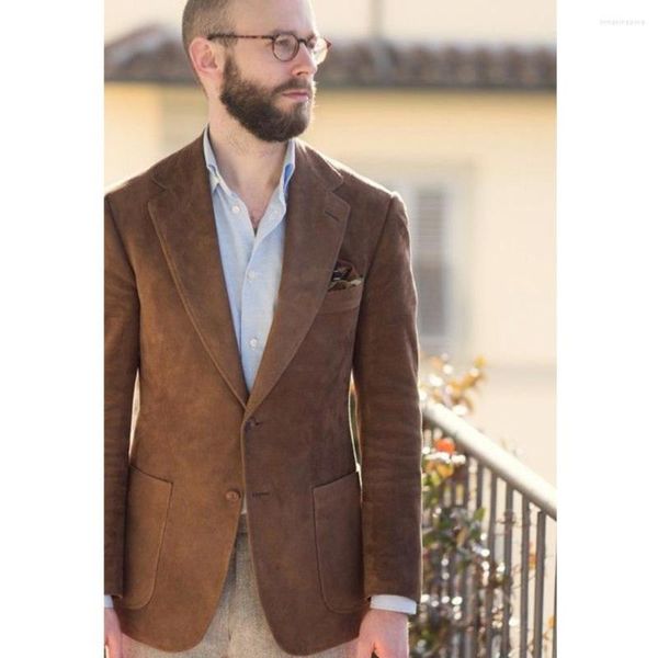 Giacche da uomo Abbigliamento da uomo Giacca Blazer Tessuto scamosciato Casual Comodo Pendolarismo Moda Cappotto dal design sottile Prodotto di vendita 2023