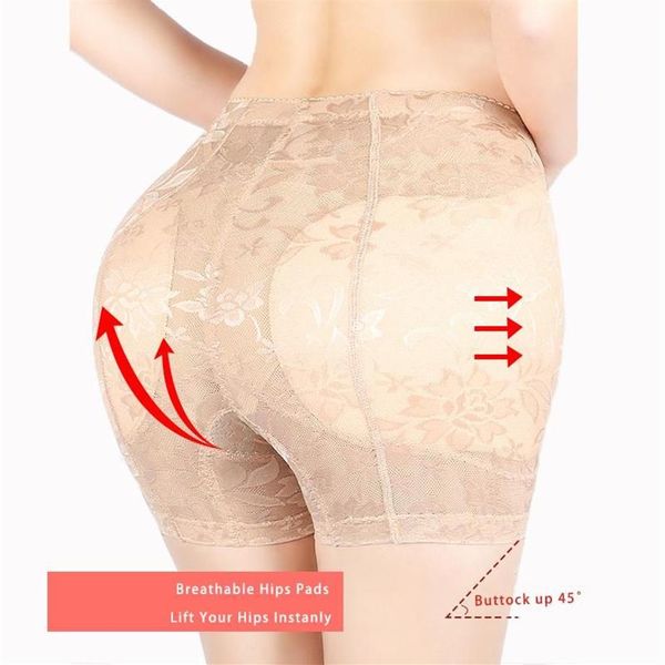 Frauen Shapers Hip Enhancer Höschen Gefälschte Gesäß BuLifter Up Unterwäsche Für Frauen Crossdresser 2 Abnehmbare Pads Shorts Traine311c