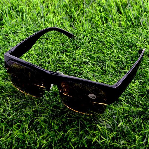 Солнцезащитные очки с широкими дужками. Защита глаз. Коричневые линзы. Пилотное бифокальное чтение. От 0,75 до 4 см. Ближнее и дальнее расстояние.