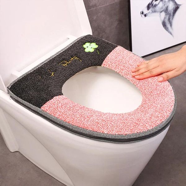 Tuvalet koltuk kapakları kapak closeestool pedleri parlayan yeniden kullanılabilir rahat yumuşak sayfa