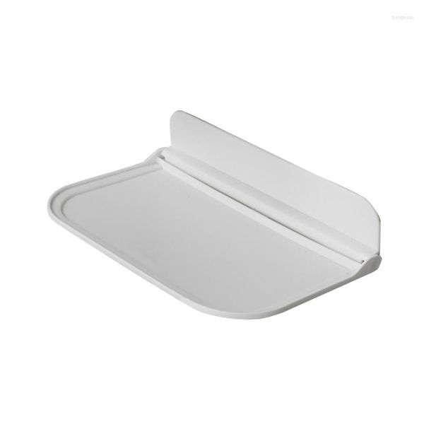 Portaoggetti da cucina appeso a parete per bagno, scaffale porta telefono, scaffale per decorazione dormitorio, organizer adesivo pieghevole in plastica 667A