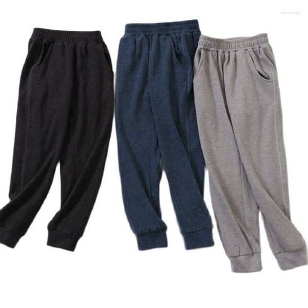 Hosen 3-14 Jahre Herbst Winter Kinder Kinder Polyester Thermo Elastische Taille Mädchen Jungen Sweatpant Jogger Hosen