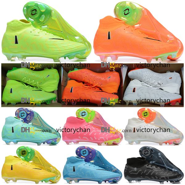 Borsa regalo Scarpe da calcio di qualità Phantoms Luna Elite FG Calzini alti Tacchetti da calcio Bambini Donna Uomo Pelle morbida Comode scarpe da calcio leggere da allenamento EUR 39-45