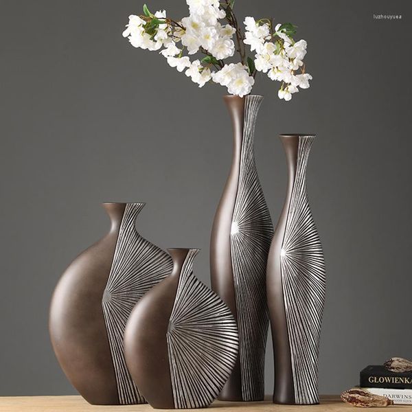 Vasi Art Design Novità Vaso Estetico Soggiorno Lusso Decorazione nordica Caffè Moderno Vasi Per Fiori Prodotti per la casa
